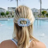 [Teleties] United We Sparkle Medium Flat Round Hair Clip - The Pink Pineapple 850