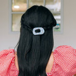 [Teleties] United We Sparkle Tiny Flat Round Hair Clip - The Pink Pineapple 850