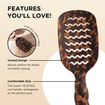 [Teleties] Vented Hair Brush in Tortoise - The Pink Pineapple 850
