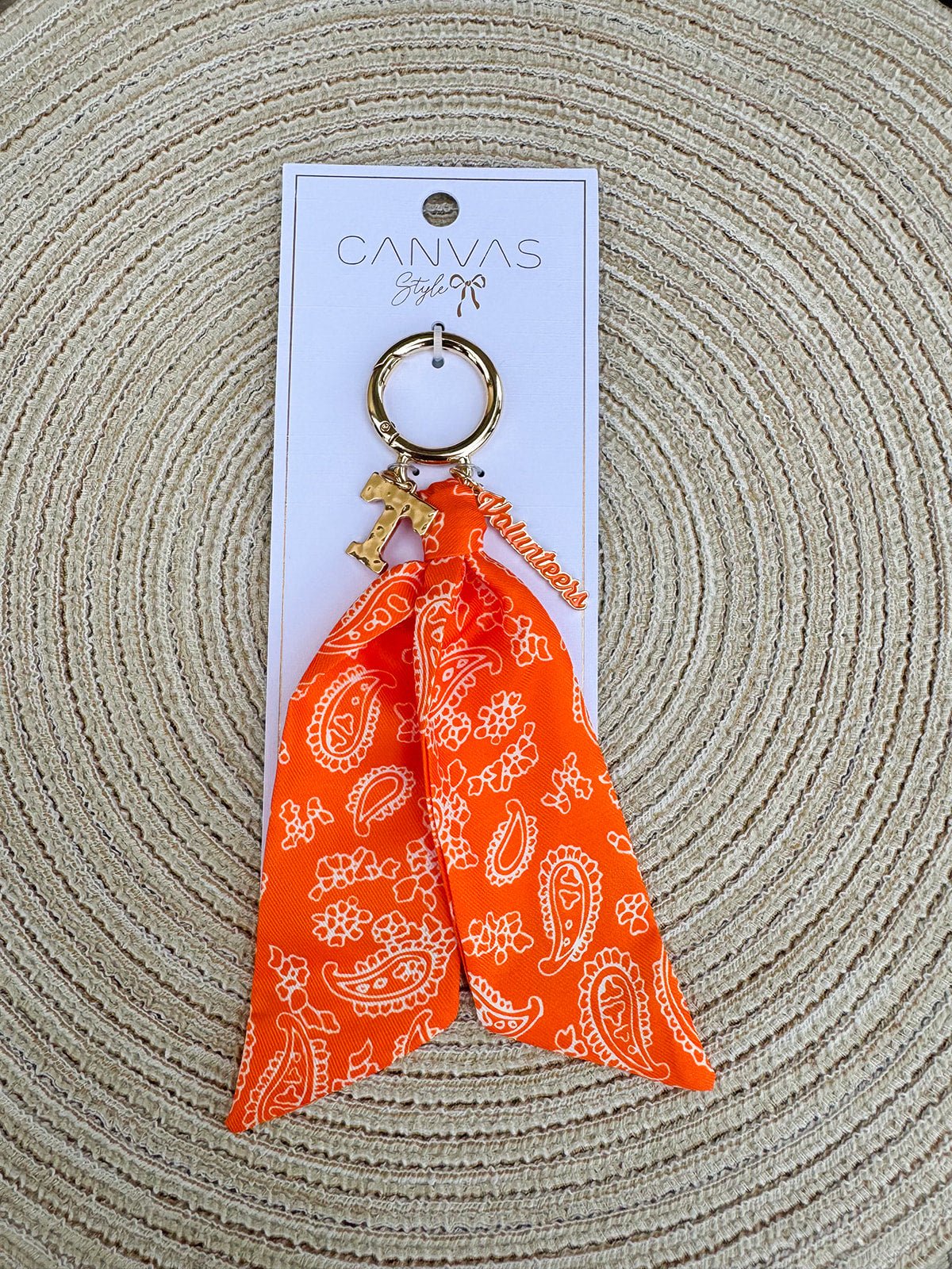 Tennessee Vols Logo Bandana Bag Charm - The Pink Pineapple 850