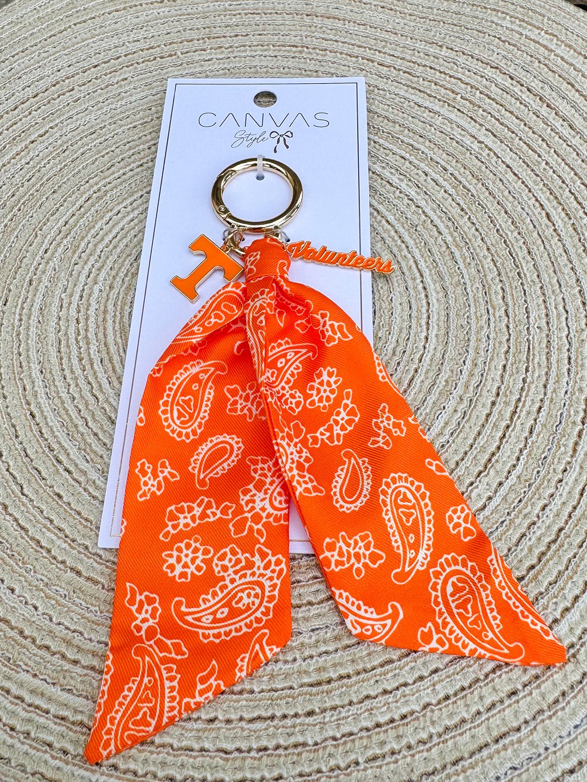 Tennessee Vols Logo Bandana Bag Charm - The Pink Pineapple 850