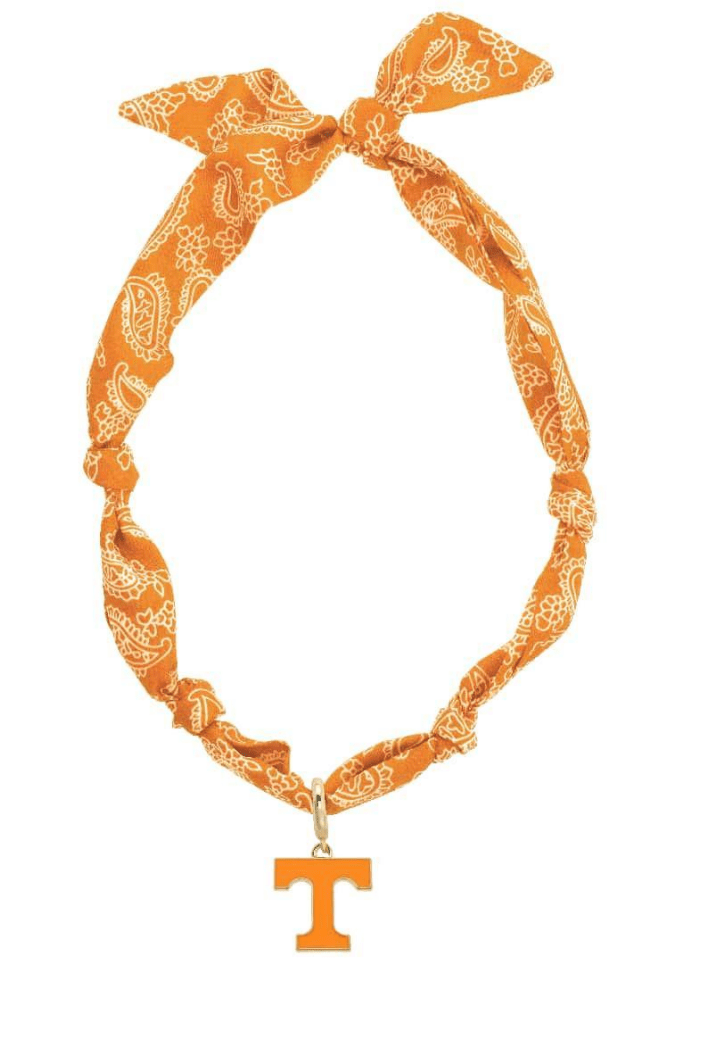 Tennessee Vols Logo Bandana Scarf Necklace - The Pink Pineapple 850