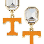 Tennessee Vols Rhinestone Enamel Logo Earrings - The Pink Pineapple 850