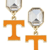 Tennessee Vols Rhinestone Enamel Logo Earrings - The Pink Pineapple 850