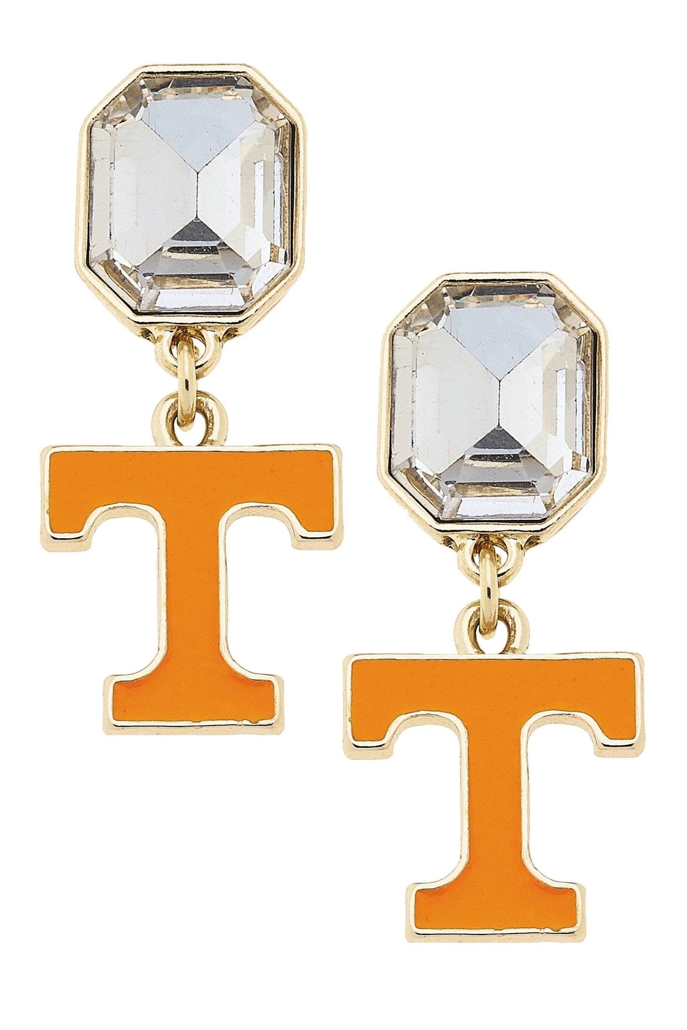 Tennessee Vols Rhinestone Enamel Logo Earrings - The Pink Pineapple 850