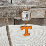 Tennessee Vols Rhinestone Enamel Logo Earrings - The Pink Pineapple 850