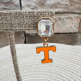 Tennessee Vols Rhinestone Enamel Logo Earrings - The Pink Pineapple 850