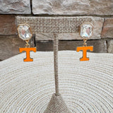 Tennessee Vols Rhinestone Enamel Logo Earrings - The Pink Pineapple 850