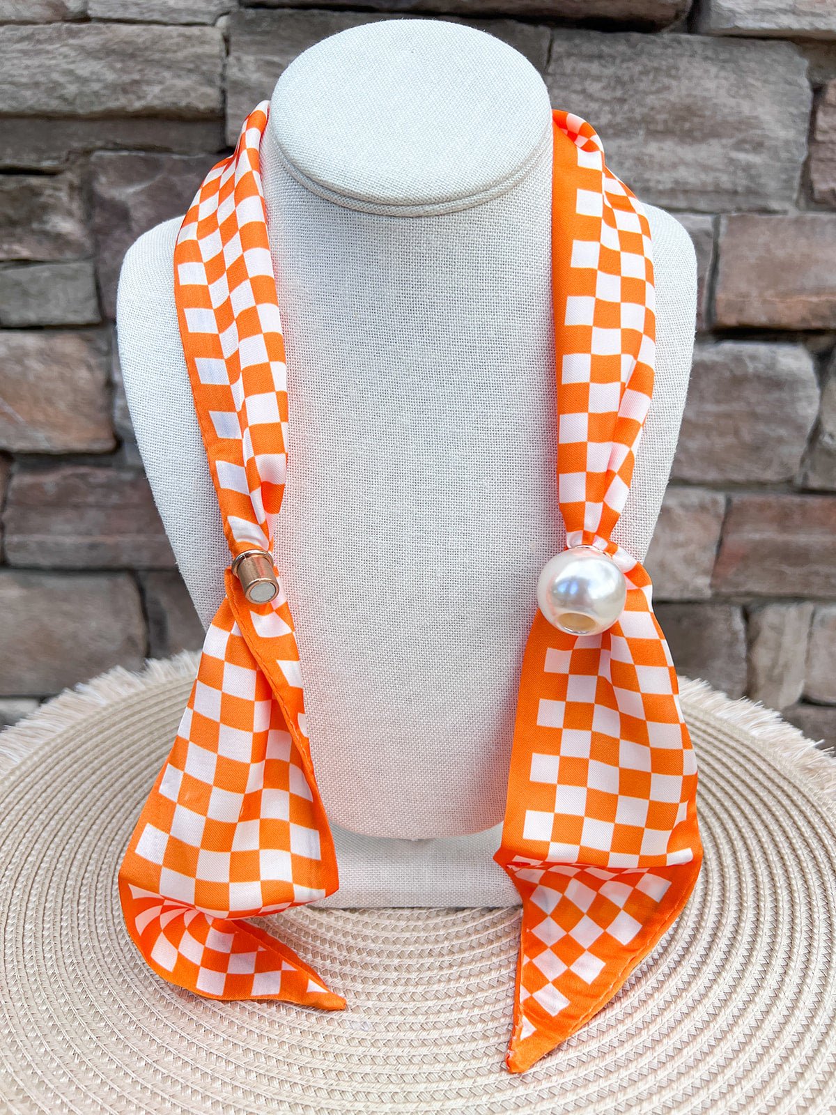 Tennessee Volunteers Magnetic Pearl Scarf Necklace - The Pink Pineapple 850