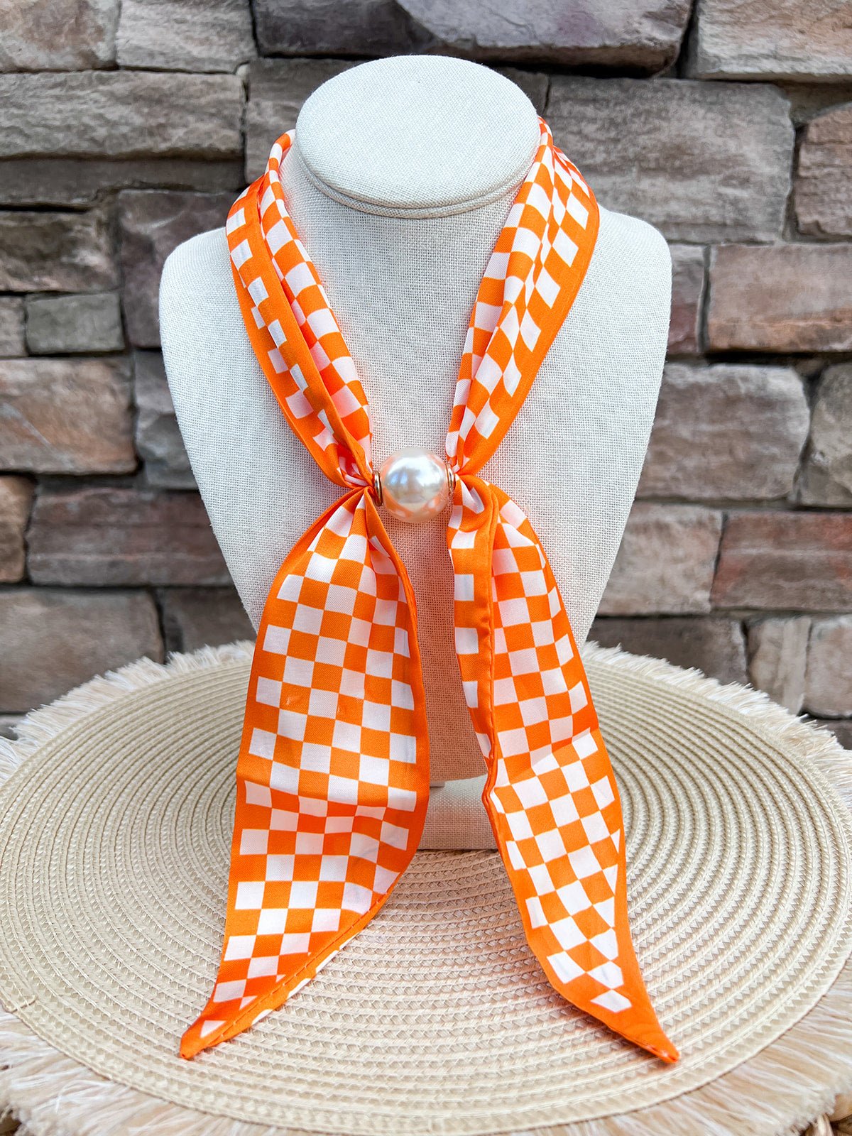 Tennessee Volunteers Magnetic Pearl Scarf Necklace - The Pink Pineapple 850