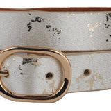 Thalia Gold Shimmer Glam Leather Belt - The Pink Pineapple 850