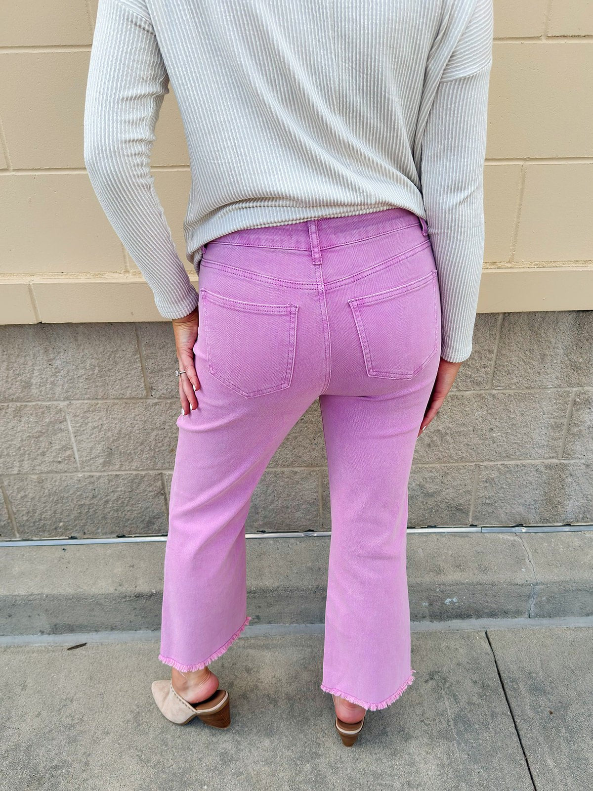 The Blush Ember Bootcut Pants in Mauve - The Pink Pineapple 850