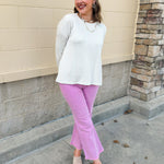The Blush Ember Bootcut Pants in Mauve - The Pink Pineapple 850
