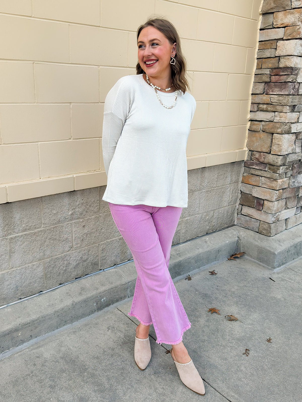 The Blush Ember Bootcut Pants in Mauve - The Pink Pineapple 850