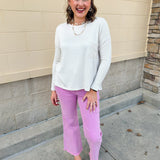 The Blush Ember Bootcut Pants in Mauve - The Pink Pineapple 850