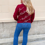 The Crimson Tide Script Sweater - The Pink Pineapple 850