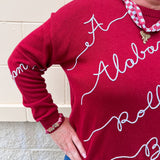 The Crimson Tide Script Sweater - The Pink Pineapple 850