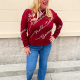 The Crimson Tide Script Sweater - The Pink Pineapple 850