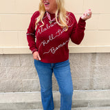 The Crimson Tide Script Sweater - The Pink Pineapple 850
