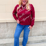 The Crimson Tide Script Sweater - The Pink Pineapple 850
