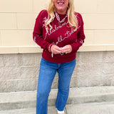 The Crimson Tide Script Sweater - The Pink Pineapple 850