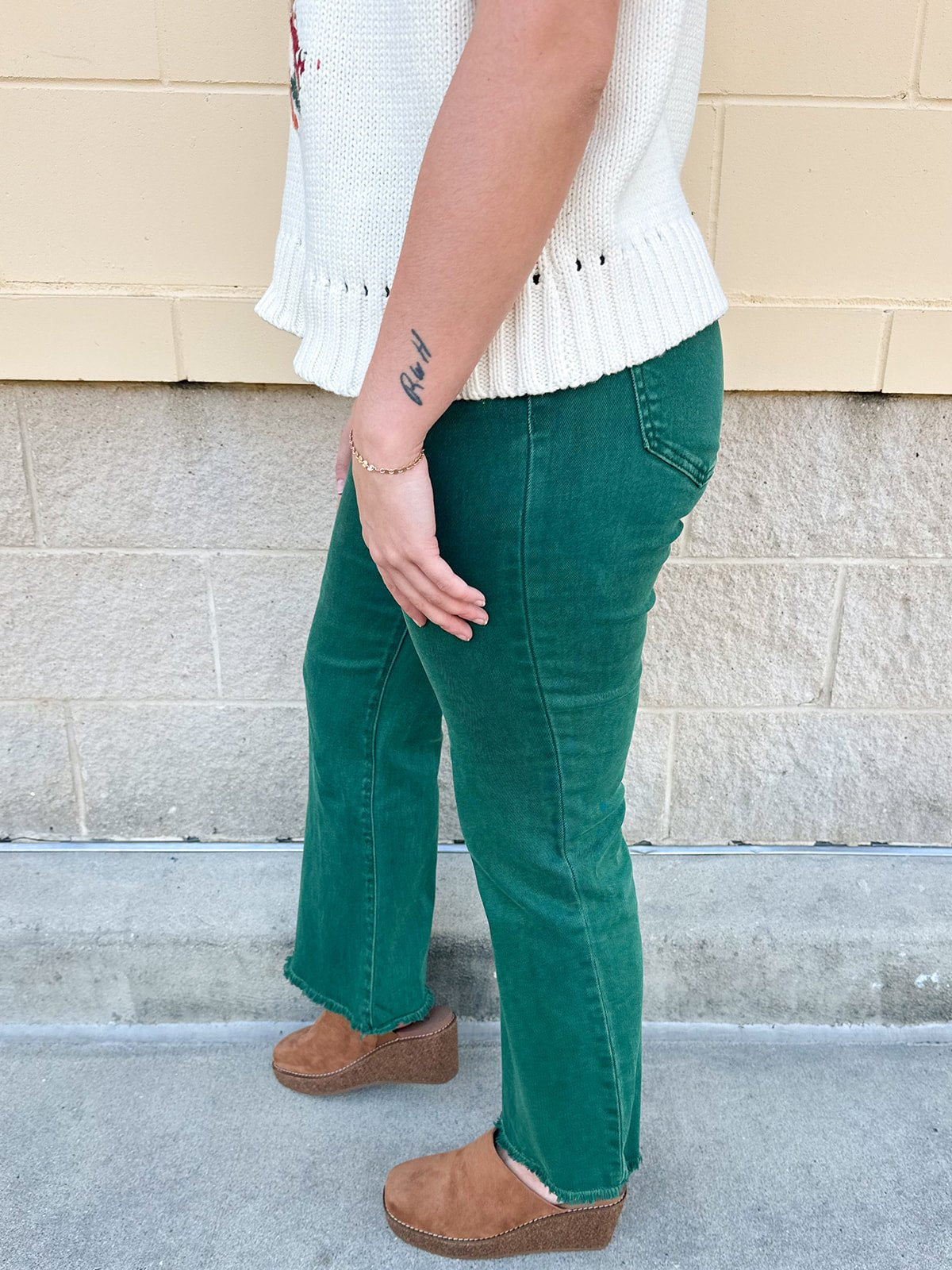 The Emerald Hour Bootcut Pants - The Pink Pineapple 850