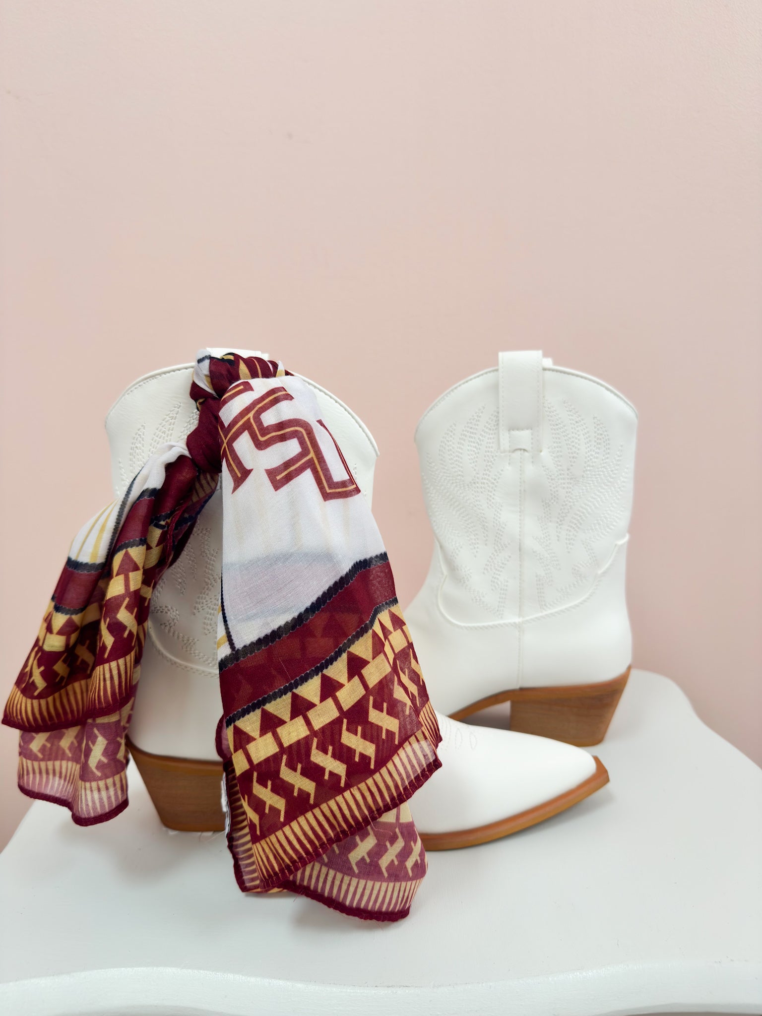 The Garnet & Gold Luxe Scarf - The Pink Pineapple 850