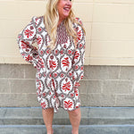 The Harvest Muse Printed Mini Dress - The Pink Pineapple 850