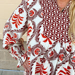 The Harvest Muse Printed Mini Dress - The Pink Pineapple 850