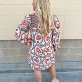 The Harvest Muse Printed Mini Dress - The Pink Pineapple 850