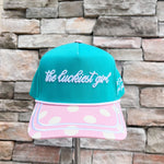 “The Luckiest Girl” Kelly Green Trucker Hat - The Pink Pineapple 850