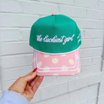 “The Luckiest Girl” Kelly Green Trucker Hat - The Pink Pineapple 850