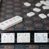 [The Mahjong House] Black Mother of Pearl Mahjong Racks - The Pink Pineapple 850