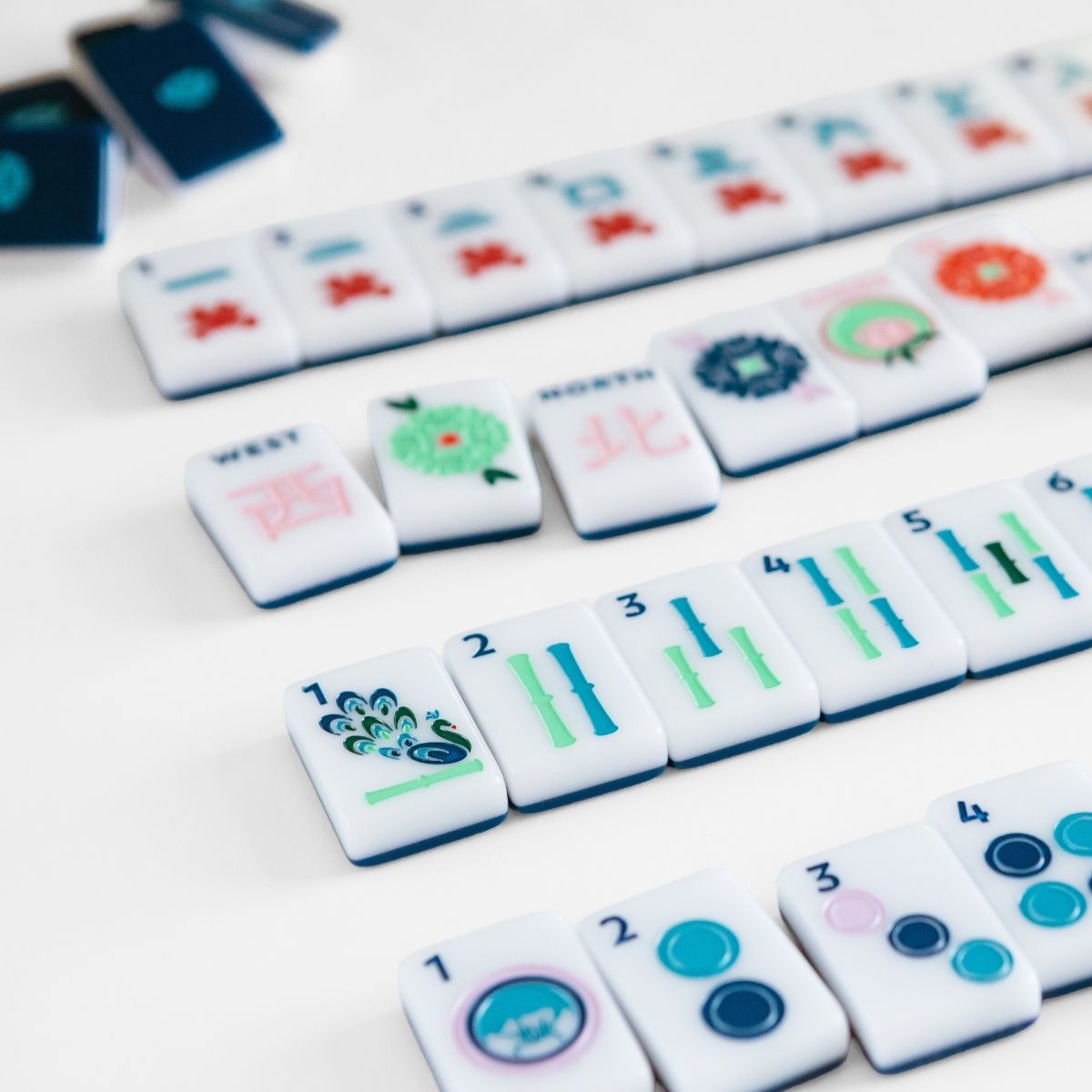 [The Mahjong House] Blue & White House Tile Set - The Pink Pineapple 850
