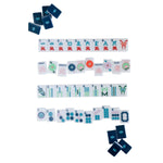 [The Mahjong House] Blue & White House Tile Set - The Pink Pineapple 850