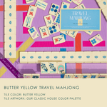 [The Mahjong House] Butter Yellow Travel Mahjong Set - The Pink Pineapple 850