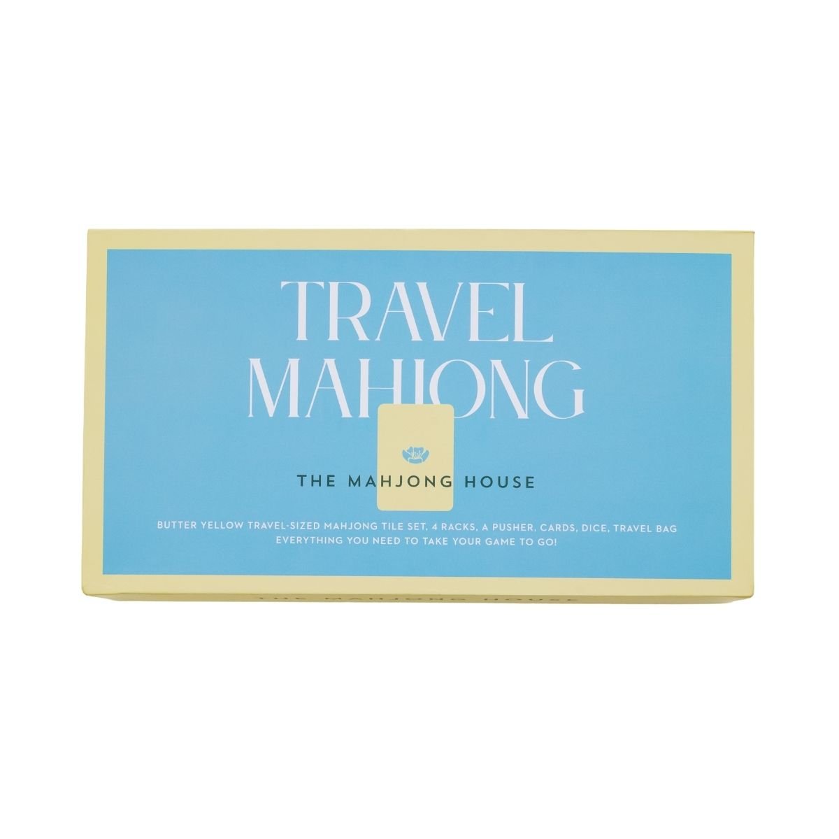 [The Mahjong House] Butter Yellow Travel Mahjong Set - The Pink Pineapple 850