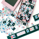 [The Mahjong House] Green & White House Tile Set - The Pink Pineapple 850
