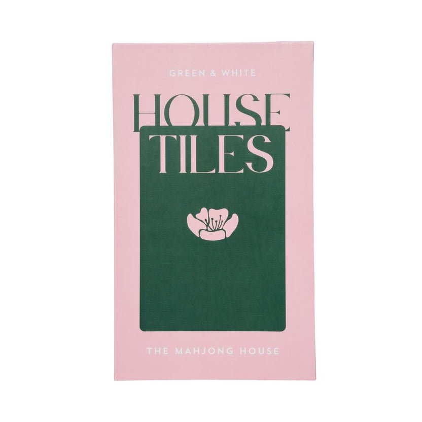 [The Mahjong House] Green & White House Tile Set - The Pink Pineapple 850