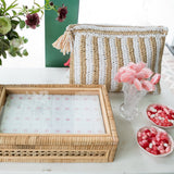 [The Mahjong House] Rattan Tile Box - The Pink Pineapple 850