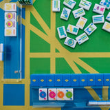 [The Mahjong House] The Brights! Electric Blue House Tiles - The Pink Pineapple 850
