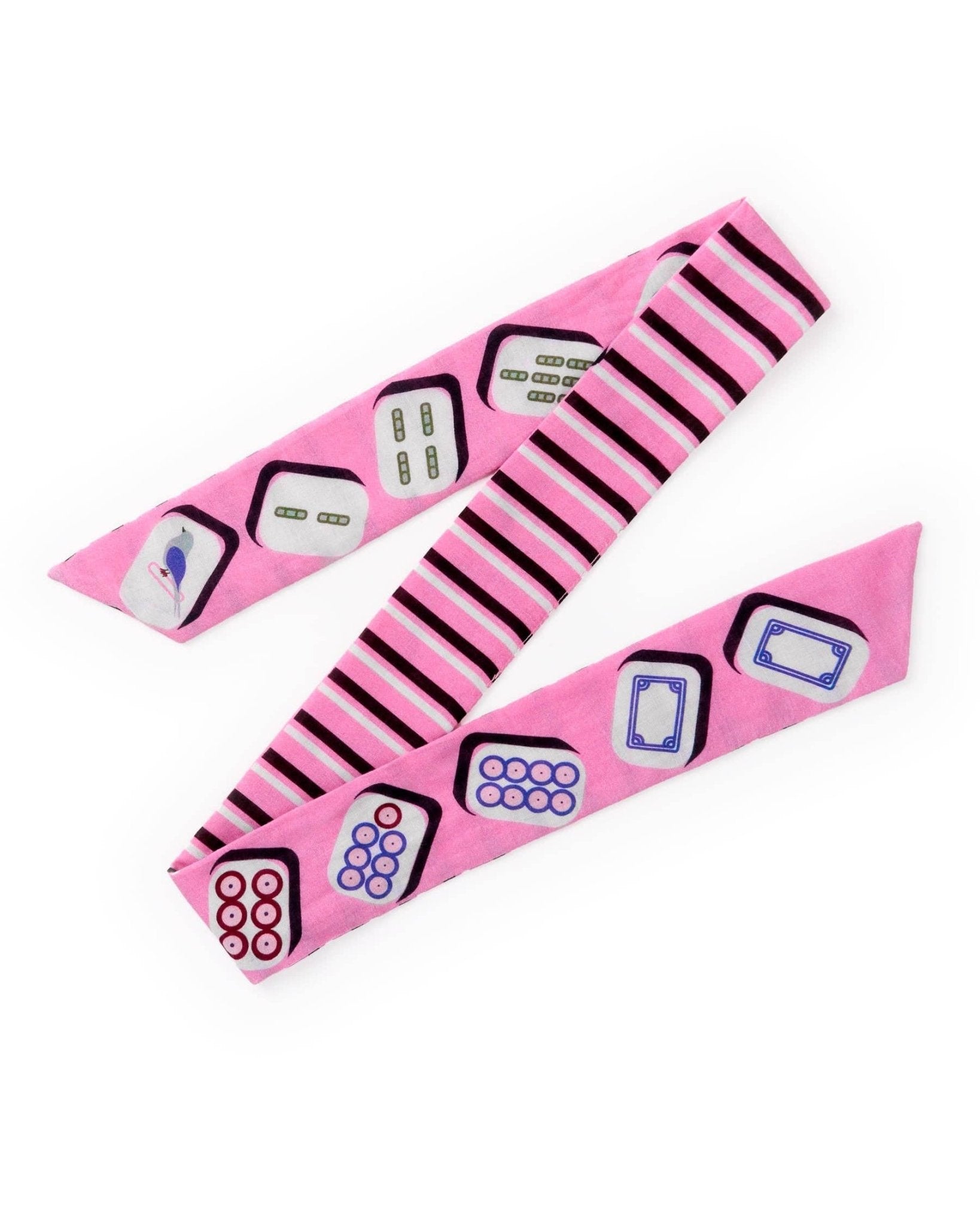 The Mahjong Muse Skinny Scarf in Pink - The Pink Pineapple 850