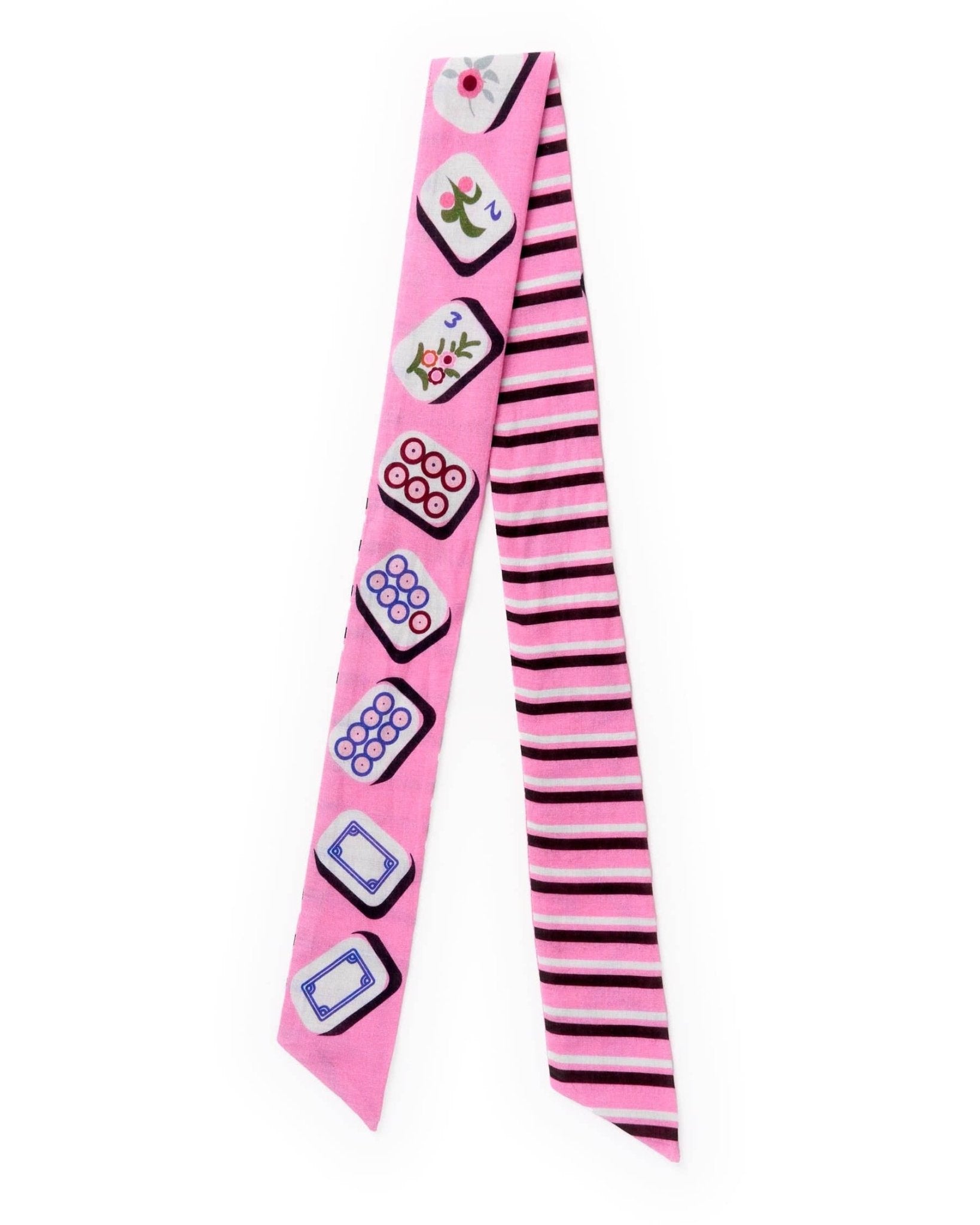 The Mahjong Muse Skinny Scarf in Pink - The Pink Pineapple 850