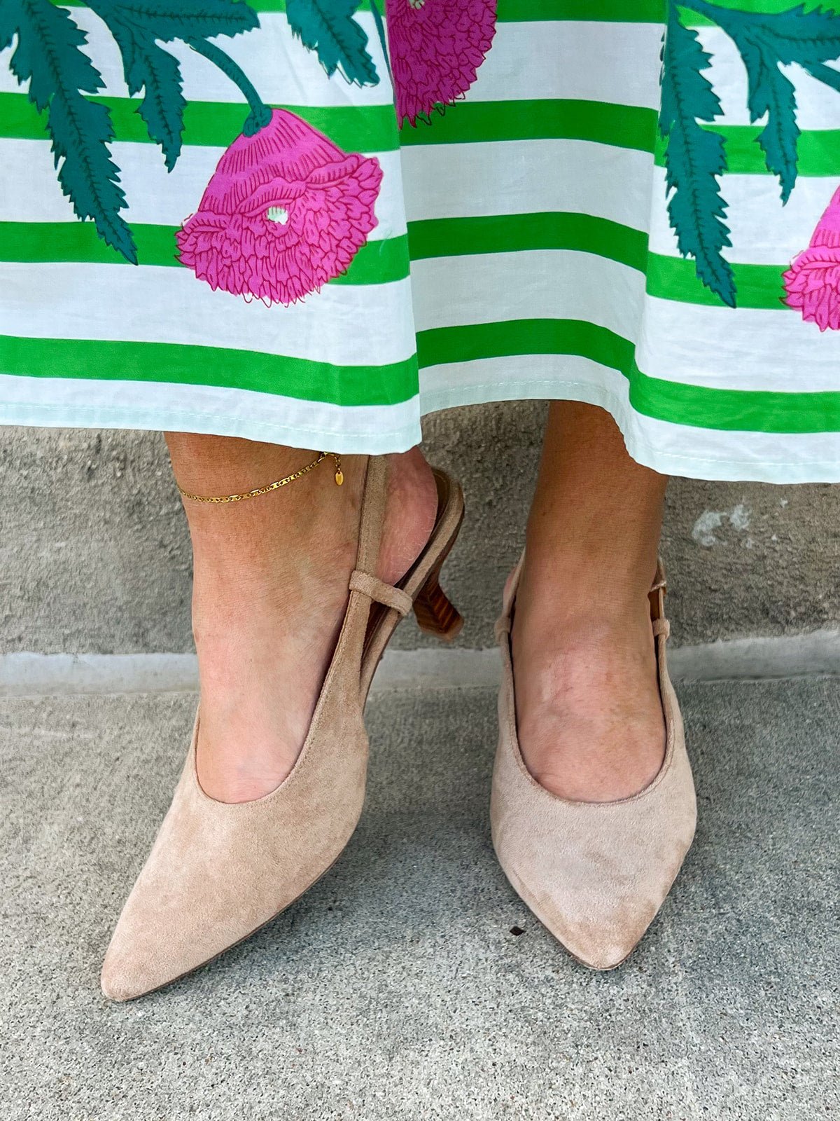 The Margot Suede Slingback Pump - The Pink Pineapple 850