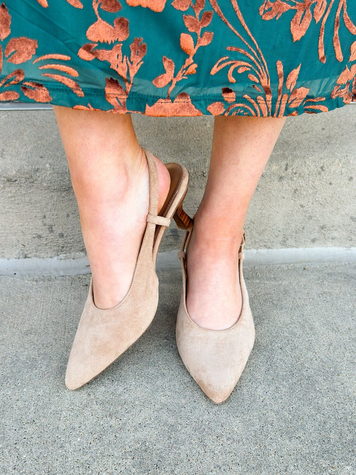 The Margot Suede Slingback Pump - The Pink Pineapple 850