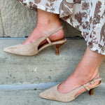 The Margot Suede Slingback Pump - The Pink Pineapple 850