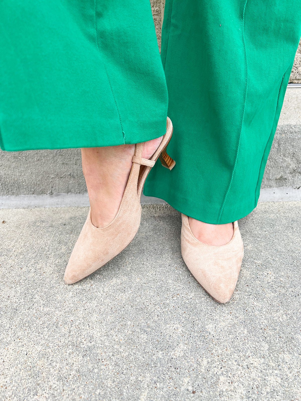 The Margot Suede Slingback Pump - The Pink Pineapple 850