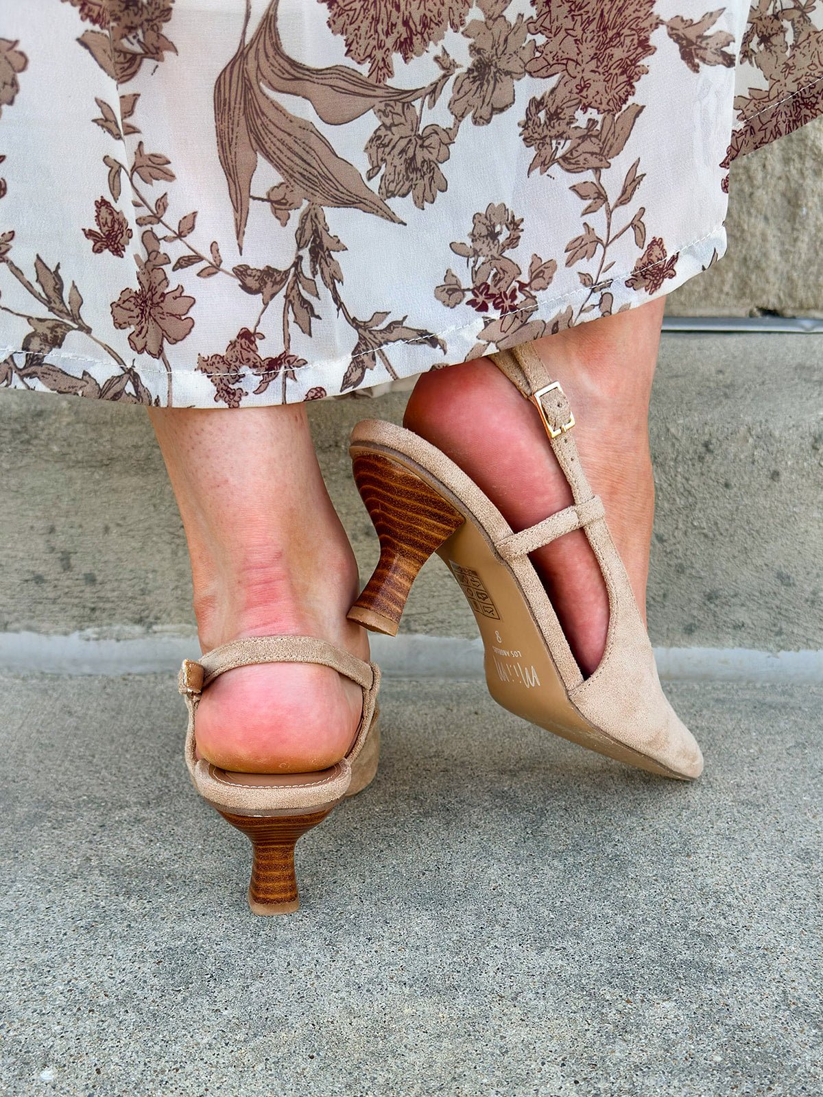 The Margot Suede Slingback Pump - The Pink Pineapple 850