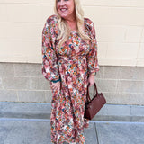 The Marigold Haven Floral Midi Dress - The Pink Pineapple 850