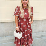 The Meadow Grace Embroidered Midi Dress - The Pink Pineapple 850